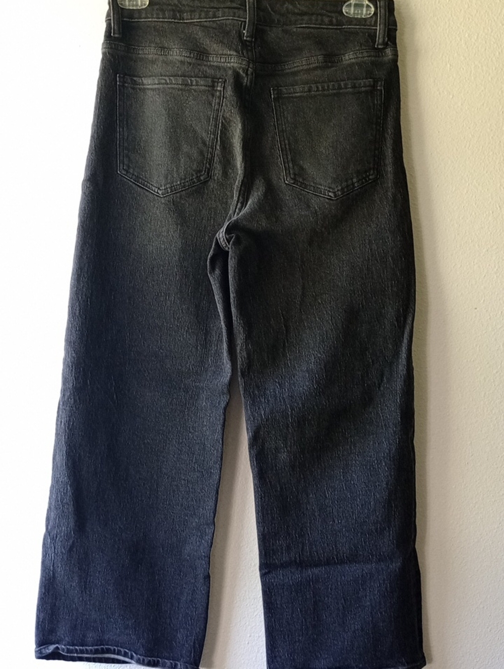 Quince Black Washed Out Denim Wide Leg Jeans Size 30 - Picture 7 of 8
